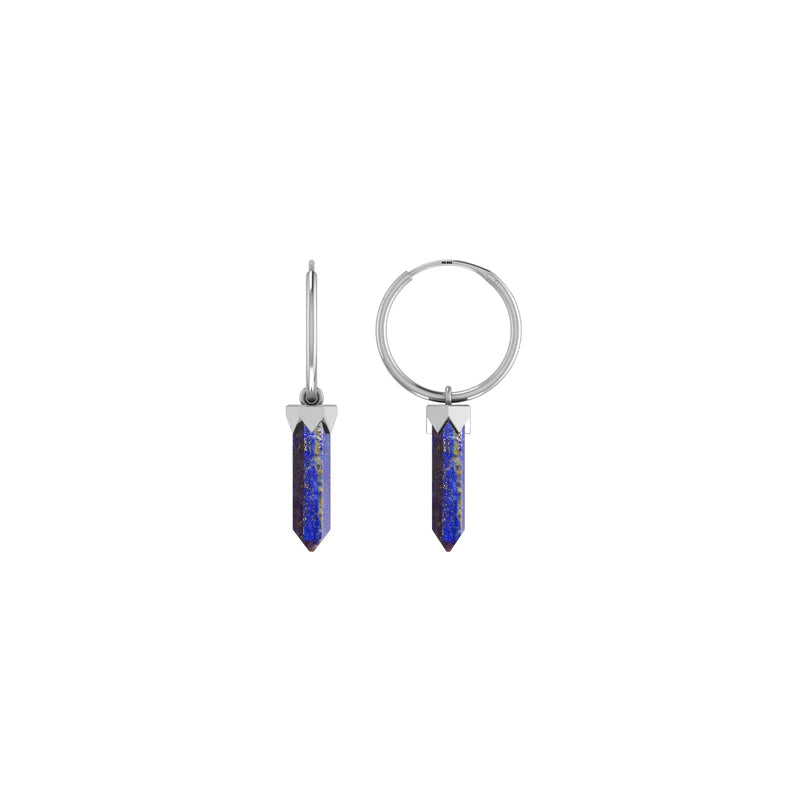 Natural Lapis Lazuli Sterling Silver Point Earrings guruscreation