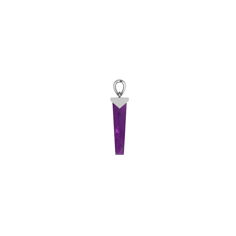 Natural Amethyst Point Sterling Silver Pendant guruscreation
