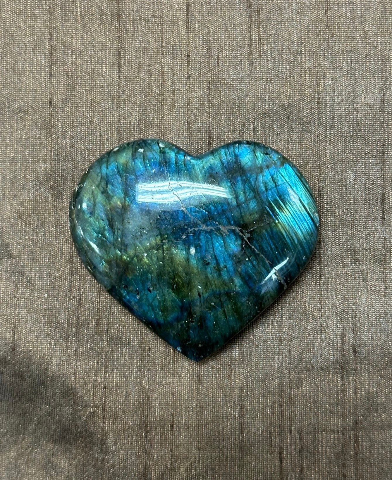 Labradorite Heart from Madagascar