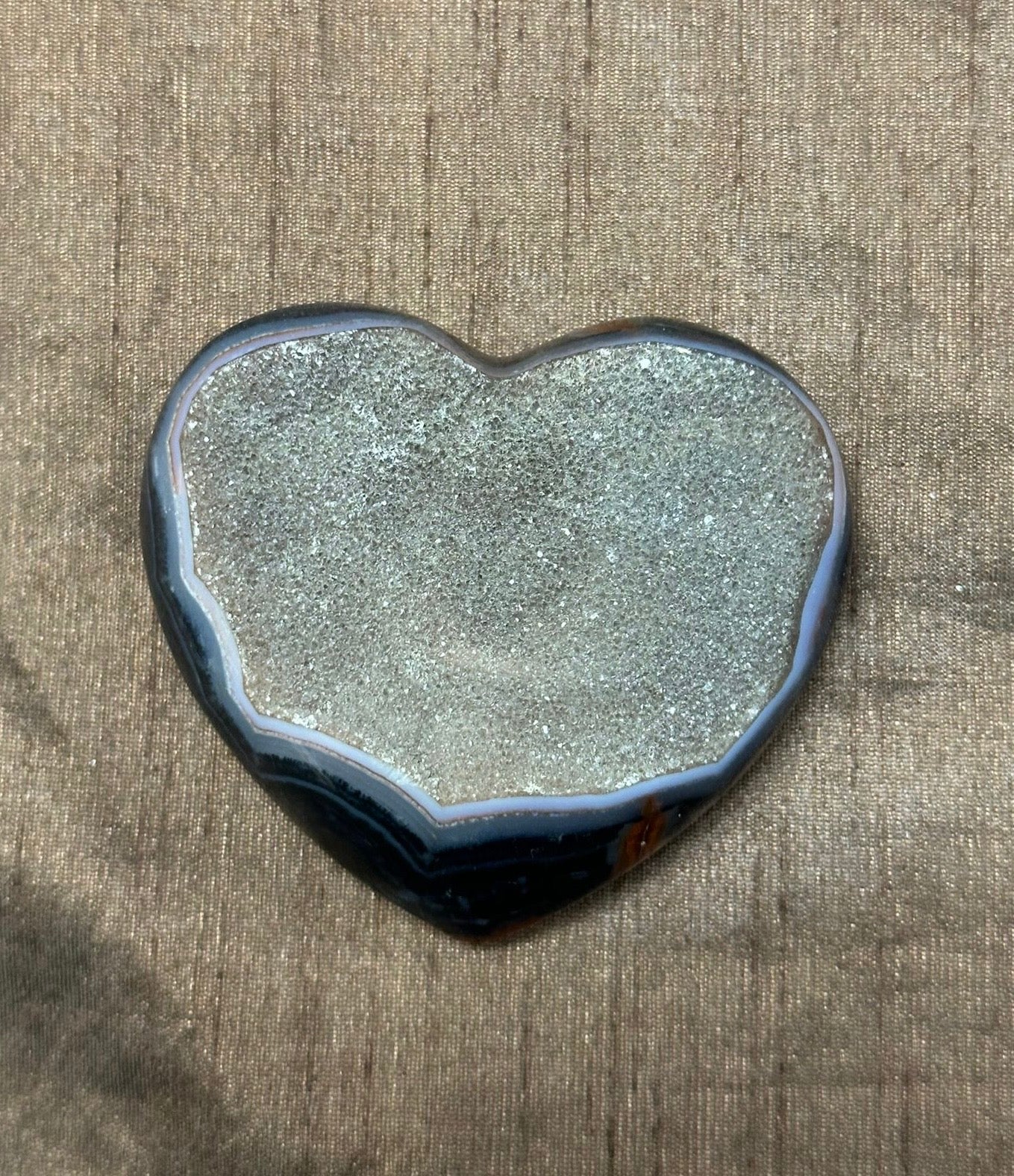 Agate Druzy Heart